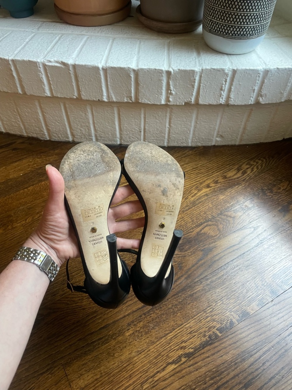 Stuart Wiseman Nudist Sandals | Black Leather | 8 - Picture 5 of 6
